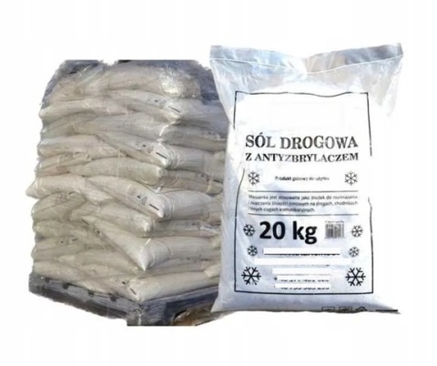 Sól drogowa z antyzbrylaczem worek 20 kg